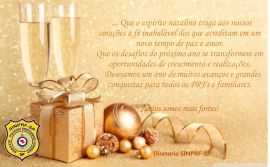 Diretoria do SINPRF-SP deseja a todos um Feliz Natal e um Próspero Ano Novo