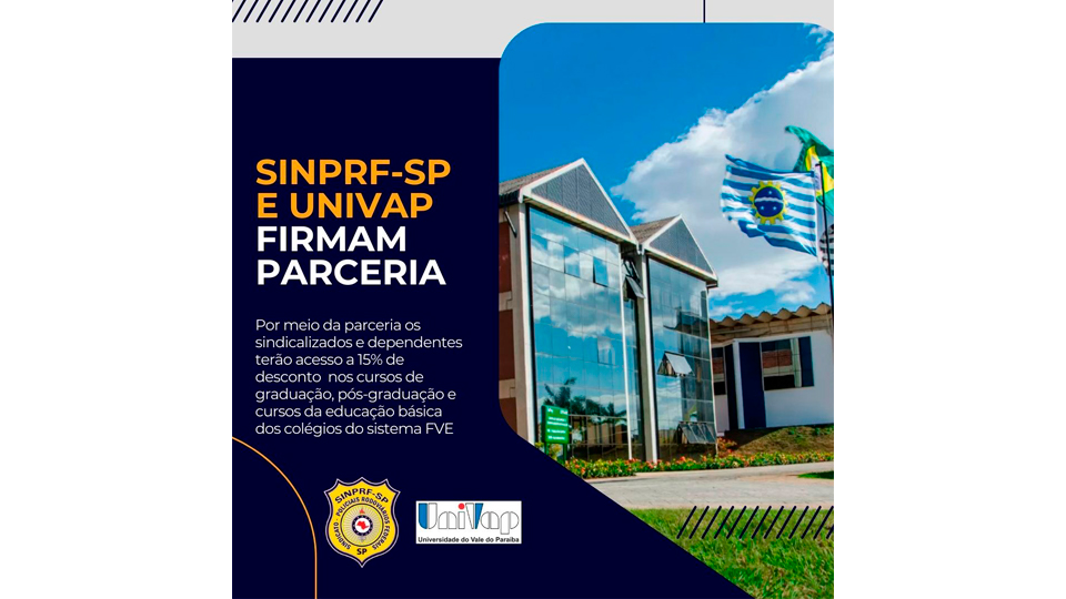 SINPRF-SP e UniVap firmam parceria