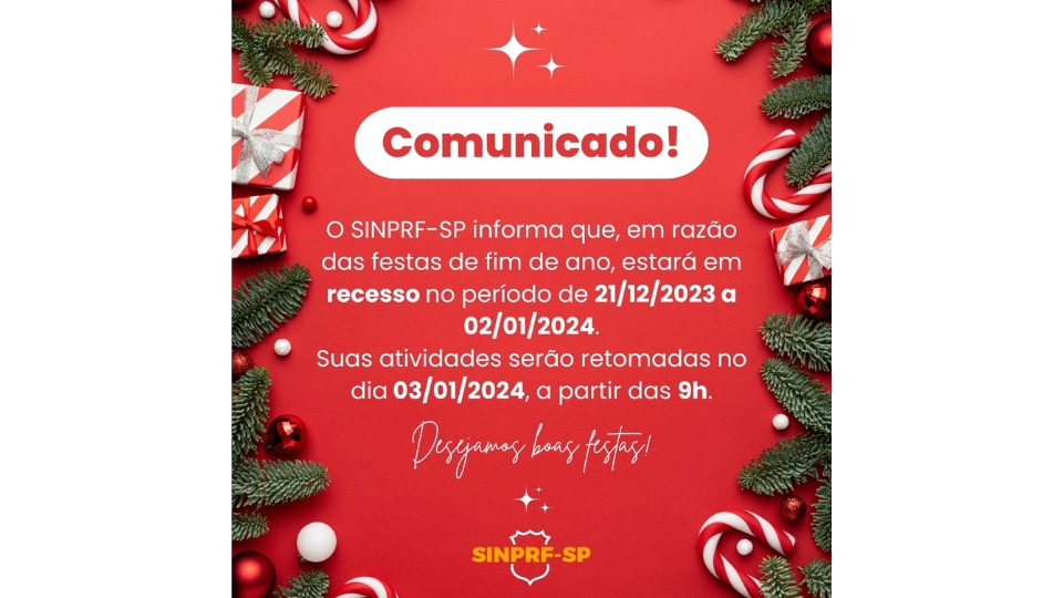 Comunicado – Recesso de fim de ano