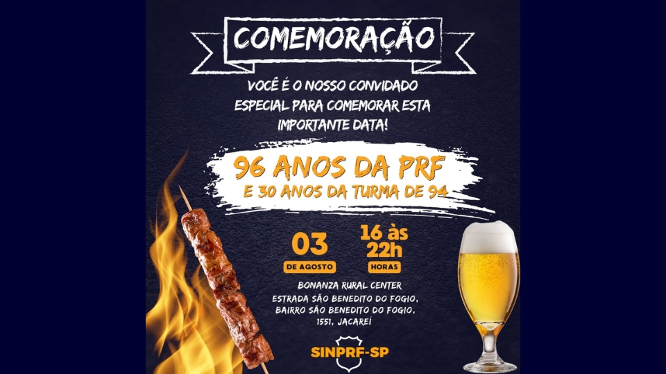 Novo local – Festa dos 96 anos da PRF